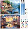 Paint by Numbers Kits for Adults Beginners, Adults Paint by Number Kit Framed Canvas